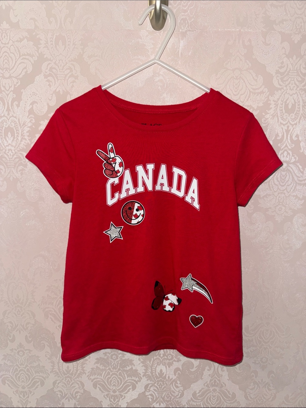 2/$20 The Children's Place Red Canada Graphic Short Sleeve Tee